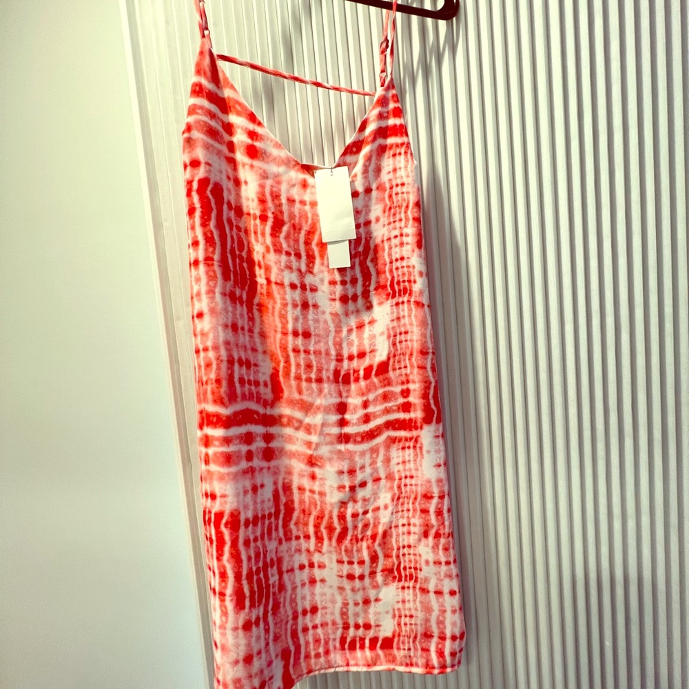 Nordstrom little coral/white mini dress- size xs